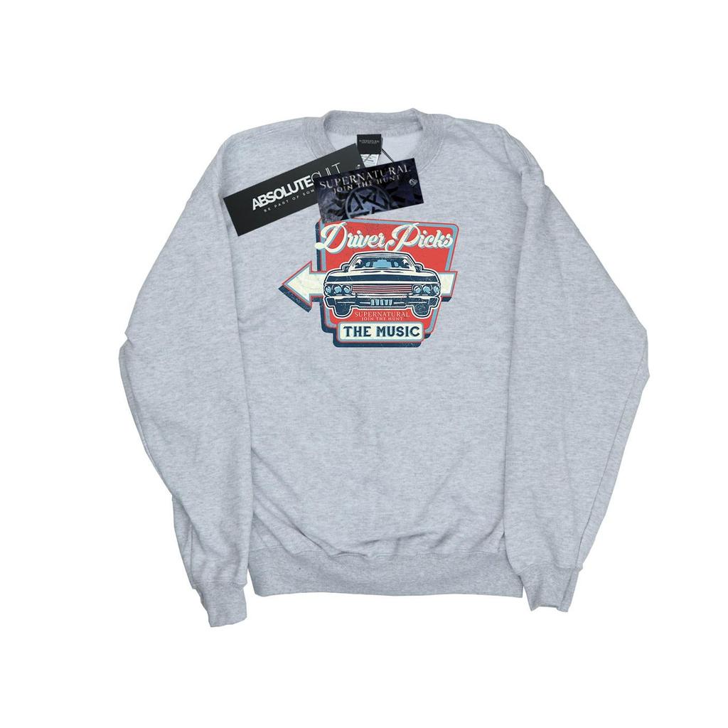 Supernatural Mens Driver Picks The Music Sweatshirt
