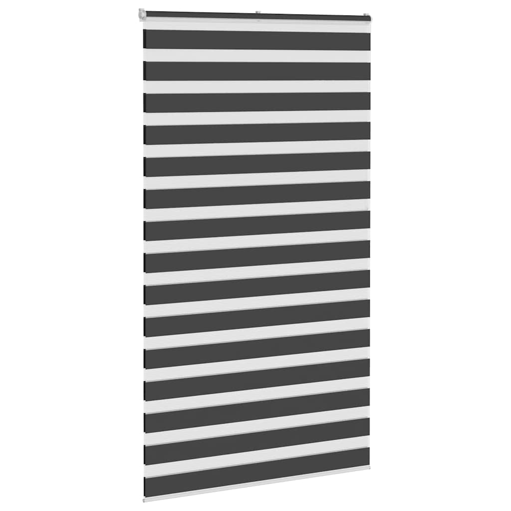 Roleta Zebra, Czarna, Szerokość Tkaniny 115,9 Cm, Poliester