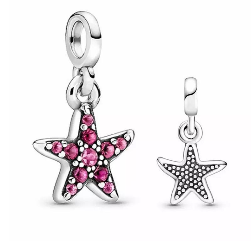 Pandora My pink starfish pendant 925 silver pendant for women 799011C01
