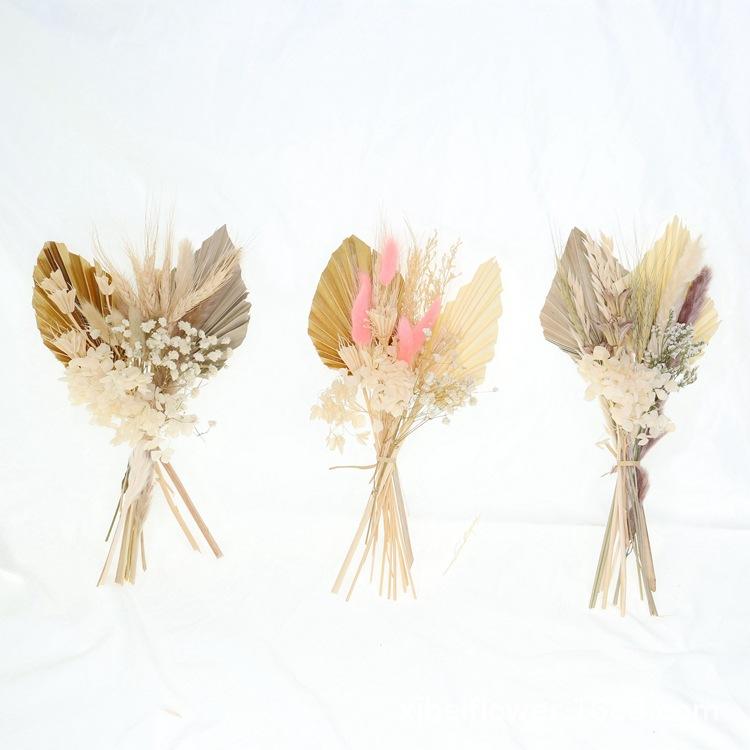 Bohemian style wedding home decoration cattail fan sunflower leaves palm leaves DIY flower arrangement materials dried flowers cross-border supply