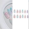 Instants Glamours 24 шт. Набор накладных ногтей с 3D-ракушками, стразами, рисунками, градиентным, голографическим покрытием, многоразовые, нажимные, разных размеров