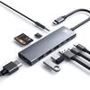 3XI USB C Hub 9 In 1 Type C Hub Adapter for MacBook Air Go 85W PD Charging 4K HDMI Output 3X SD Card Reader Headphone Jack Type C Data Transfer Port