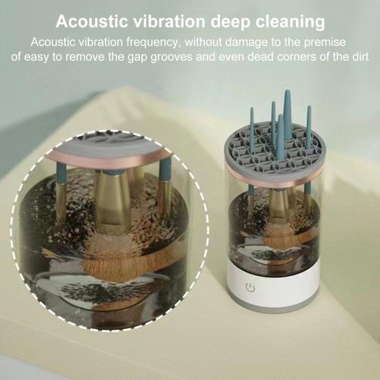 Электрический очиститель для кистей для макияжа USB Автоматическая машина для чистки косметических кистей Многофункциональная сушилка для косметических кистей Держатель Контейнер для мытья инструментов