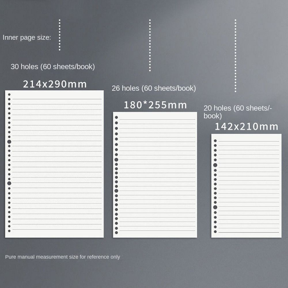 A5 B5 A4 Notebook Shell Transparent Note Book Binder Cover  for Office Stationery School Supplies