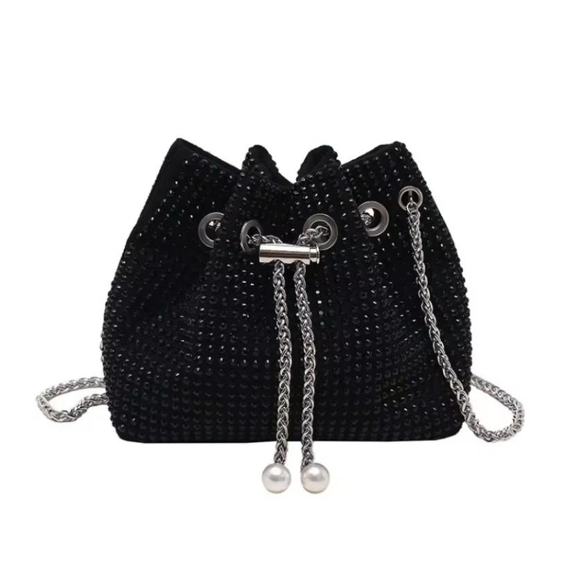 1 Pcs Shoulder Underarm Bag Korean Version Portable Women's Bag Trendy Sequin Decorated Bucket Bag Fashionable Single