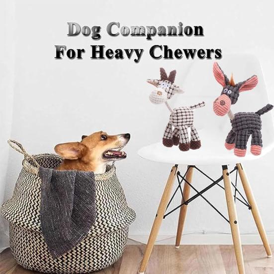 Пищащая плюшевая игрушка для собак Интерактивная мягкая игрушка для собак Мягкая игрушка для собак Мягкий ослик