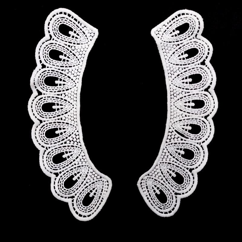 Water Soluble Lace Shoulder Collar, Milk Silk Embroidered Shoulder Collar Three-Dimensional Hollow Embroidery Corsage Diy Lace Accessories