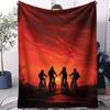Hot Science Fiction Pattern Strangers Small Cover Blanket for Living Room Bedroom Living Room Birthday Film Fan Gift Thing
