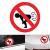 12x12CM PET No Farting Warn Mark Funny Pattern Motorcycle Car Sticker for Body/ Bumper/ Hood