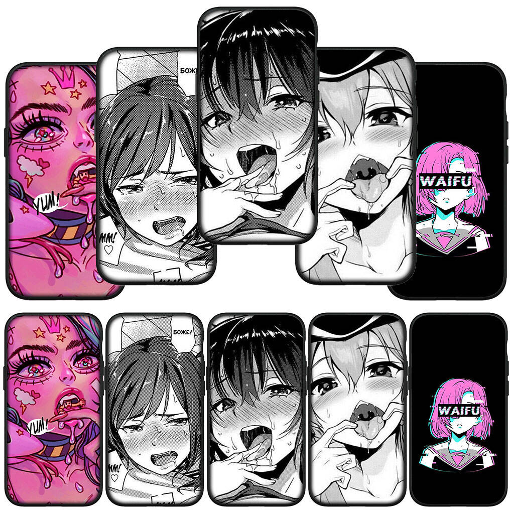 Для Samsung Galaxy S25 S24 S23 iPhone 17 16 15 Xiaomi Redmi Note 14 13 12 11 Plus Pro Max Чехол Ahegao Hentai Манга Аниме Девушка Waifu OPPO Huawei Обложка