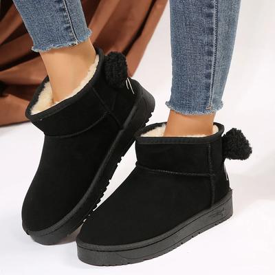 Зимние женские короткие плюшевые теплые зимние ботинки, повседневная обувь, новые замшевые ботильоны «Челси» на плоской подошве, женская обувь на платформе, Botas