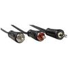 Câble de raccordement Hama 00205110 Jack / Cinch-RCA audio [2x Cinch-RCA mâle - 1x Jack mâle 3.5 mm] 1.5 m noir
