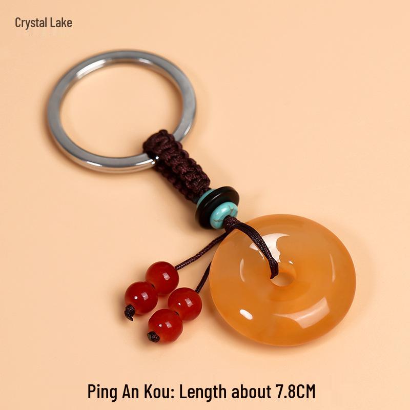 Халцедон Пиксю Брелок для богатства и Агат Подвеска «Пряжка мира»