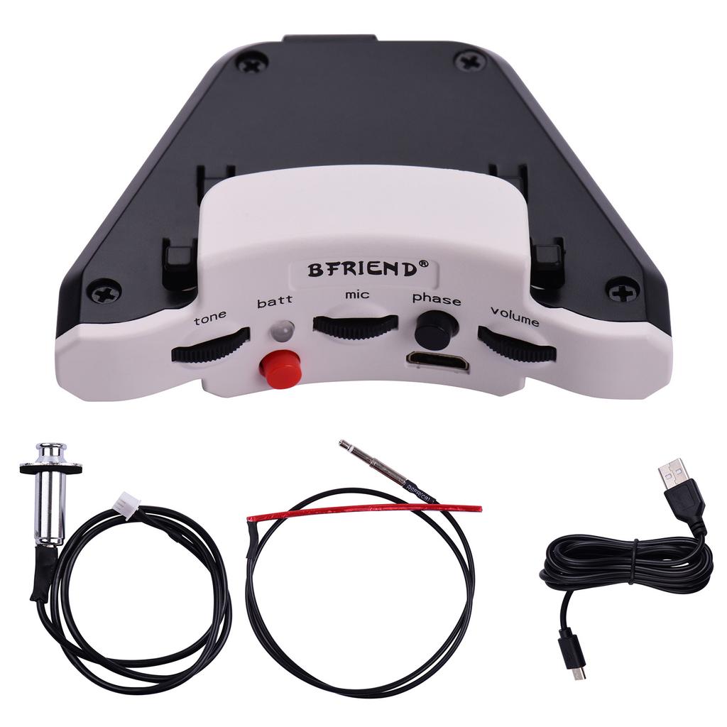 Звукосниматель для акустической гитары BFRIEND F9 Soundhole Piezo + Microphone Double Pickup Простая установка для