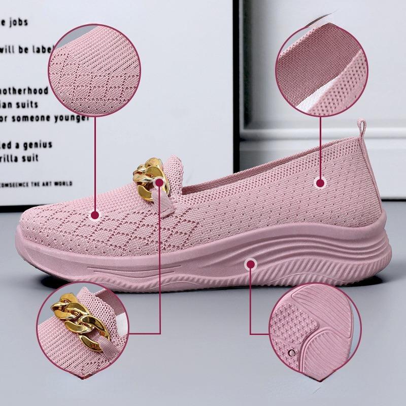 Женские лоферы 4 цветов, весенние дышащие туфли, модные повседневные туфли на толстой подошве, туфли для мам