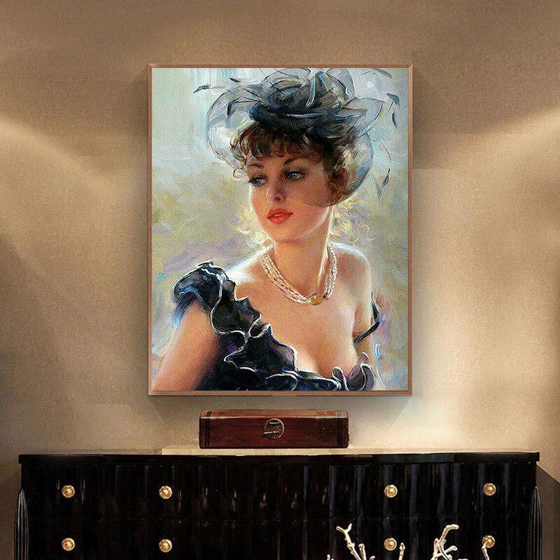 DIY Алмазная вышивка 5D Алмазная картина "Сексуальная леди Элегантность Красота" Мозаика Украсить дом