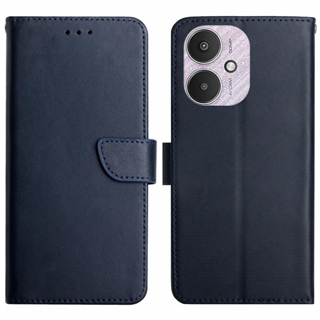 HT02 For Xiaomi Redmi 13C 4G/5G/13R 5G/Poco M6 5G/Poco C65 4G Case Phone Wallet Genuine Cow Leather Cover