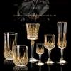 Luxury Whiskey Glass European Crystal Diamond Champagne Cup High Foot Style Glass Red Wine Cup Elegant Aesthetic Alcohol Glasses