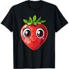 Adorable Kawaii Strawberry Heart Eyes T-Shirt