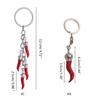 Chili Pendant Keyring Pepper Shaped Keychain Ornament Stylish Bag Embellishment