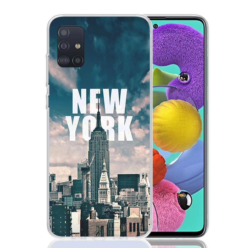 NYC New York City Case Phone Cover for Samsung Galaxy A52 A51 A50 A42 A32 A22 A12 A02S A72 A71 A70 A41 A31 A21S A40 A30S A20E A1