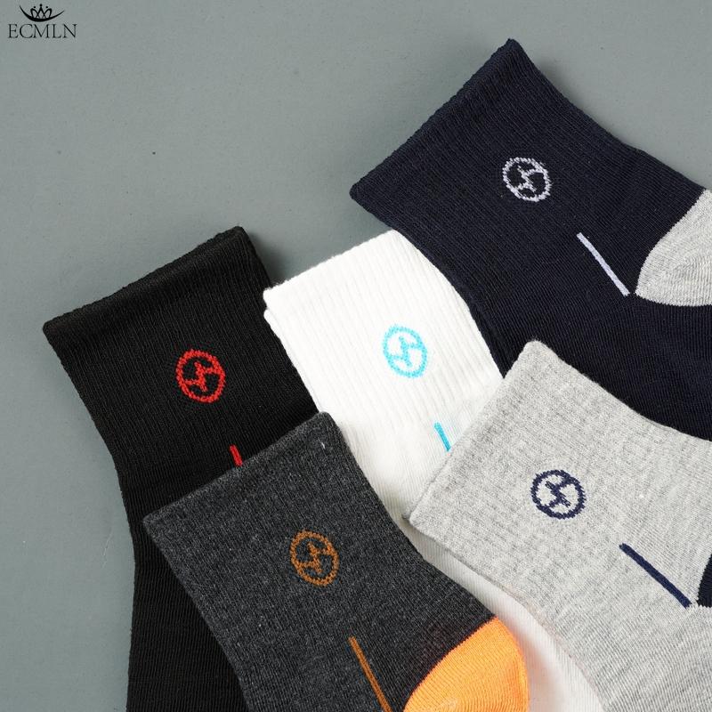 5 пар высококачественных модных мужских носков, деловые повседневные мужские носки