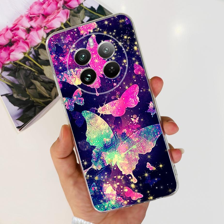 Чехол для Realme 12 Pro Plus Новый Модный Расписной Чехол Прозрачный Силиконовый Мягкий ТПУ Чехол для Телефона Для Realme 12 Plus Realme12 Pro + Корпус