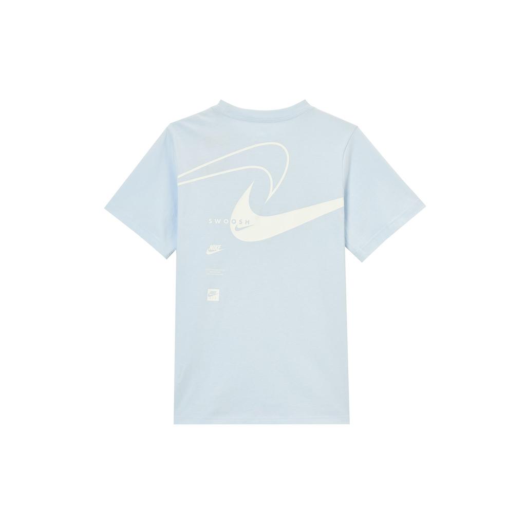 Nike Спортивная футболка с круглым вырезом, удобная футболка с коротким рукавом, женские футболки, светло-голубая, HQ1699-423