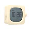 Vintage Cube Smart Alarm Clock with Night Light Rotating Switch Rechargeable Bedside Alarm Clock