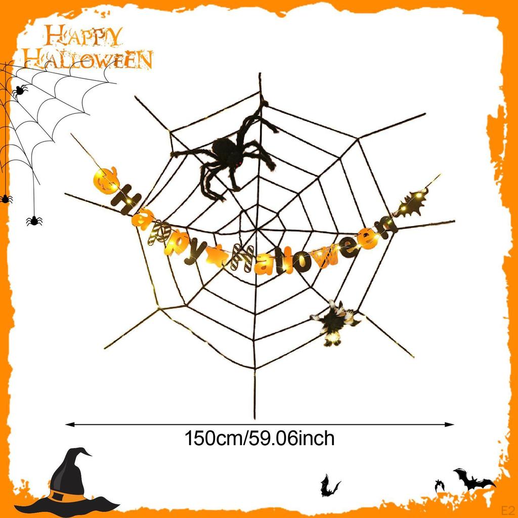 Halloween Spider Web Decoration Backdrop for Masquerade Party Supplies Home