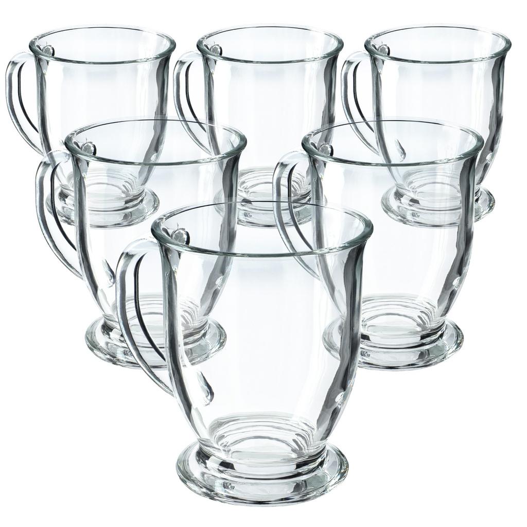 KADAX Glasses for Tea Coffee 460ml Mugs with Handle Set of Glasses 2 Pcs