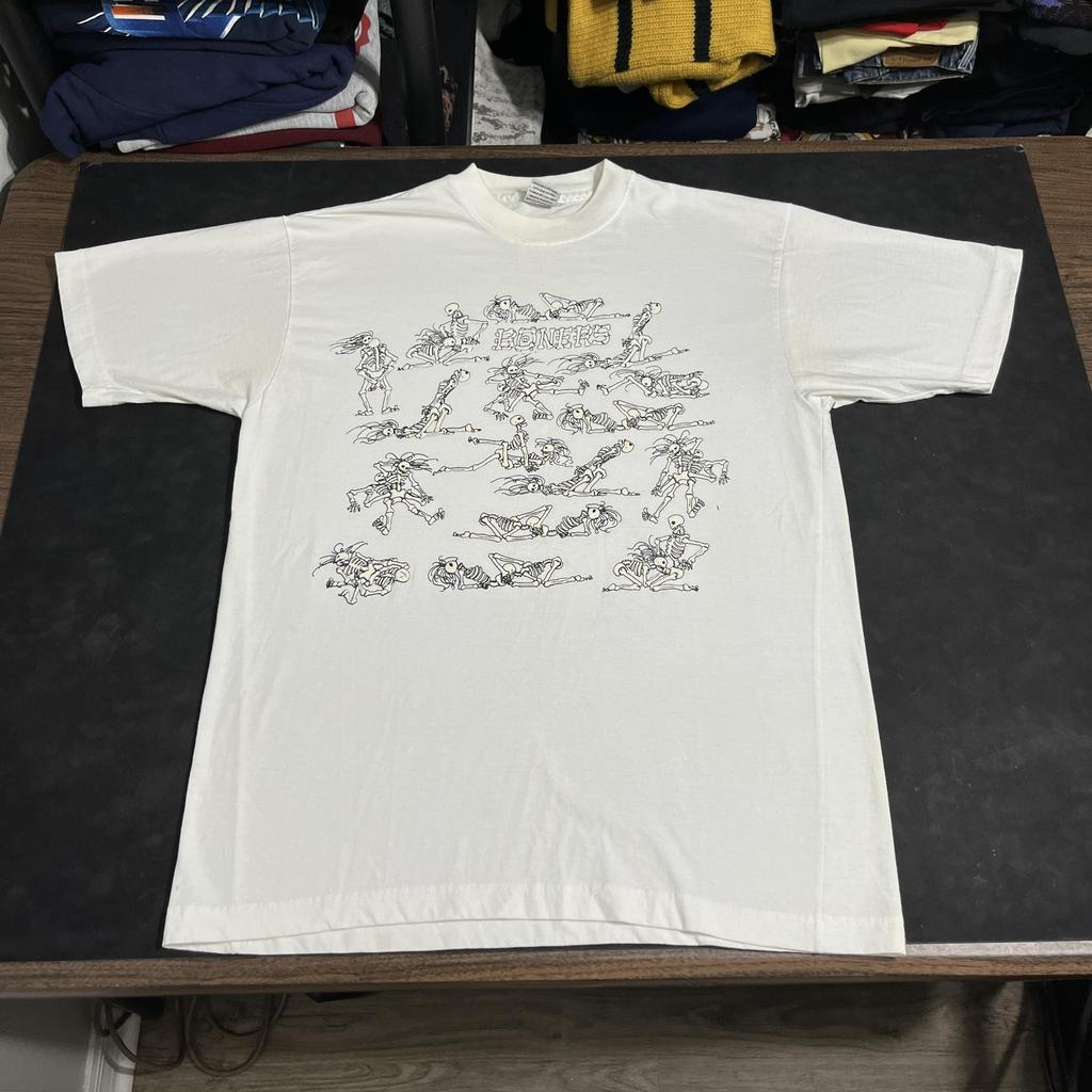 Vintage Powell Boners Shirt 80s Skateboard Skeleton Sex Positions Graphic Tee Unisex T-Shirt