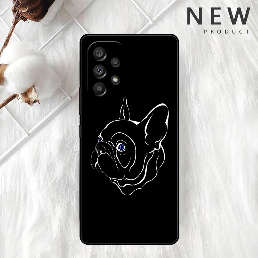 Черно-белый чехол с французским бульдогом для Samsung Galaxy A52 A12 A51 A32 A21s A71 A32 5G A12 A22 A53 A31 A13 A72 A02s A41, чехол для телефона