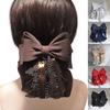 Elastic Ribbon Bowknot Hair Cover Classic Lace Work Hairnet  For Women Girl Hair Accessories