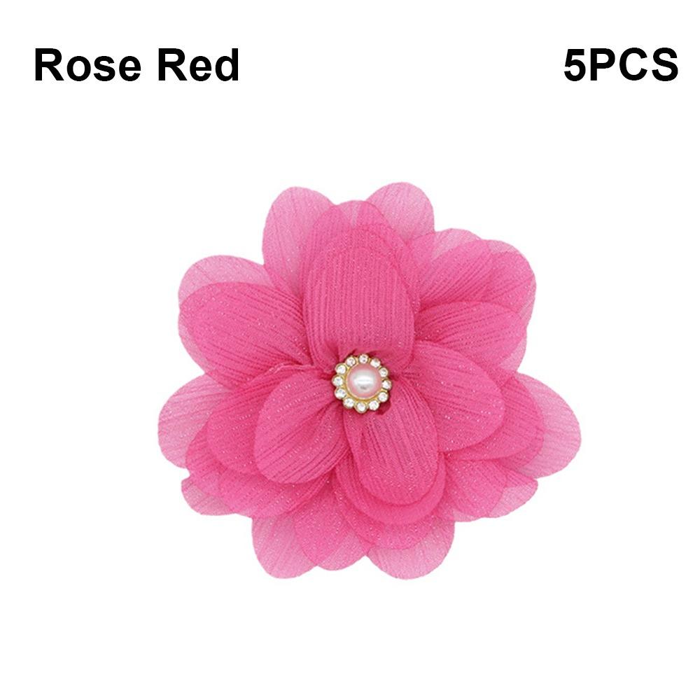 5PCS Cute Chiffon Chiffon Flower DIY Craft Embellishment Craft Supplies Versatile DIY Decoration Accessories Hairclips