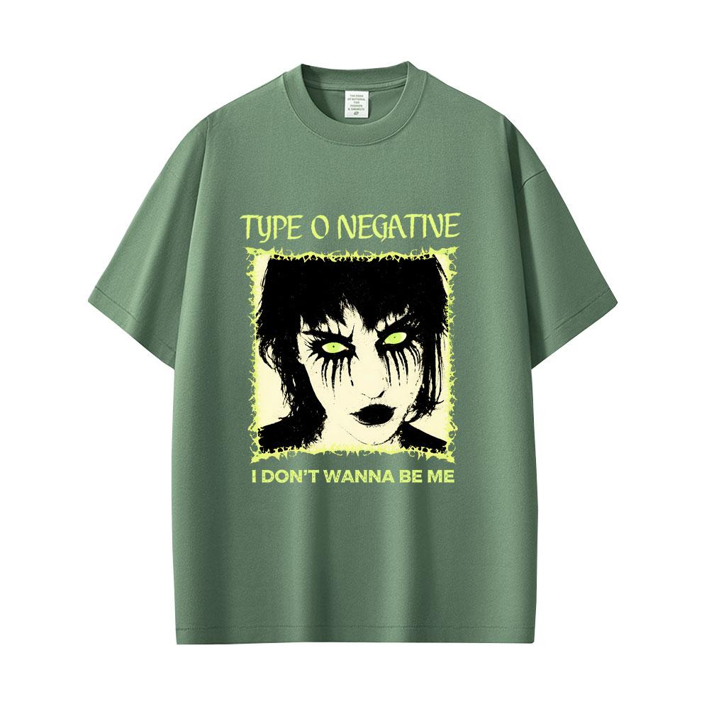 Графическая футболка Rock Band Type O Negative I Don't Wanna Be Me Унисекс Женская Винтажная Готическая Металлическая Футболка Мужская Оверсайз Футболки 90-х