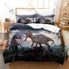 Dinosaur World 3PCS Bedding Set Duvet Cover And Two Pillowcases Microfiber 3D Digital Printed Cartoon Bed Linens Home Decor