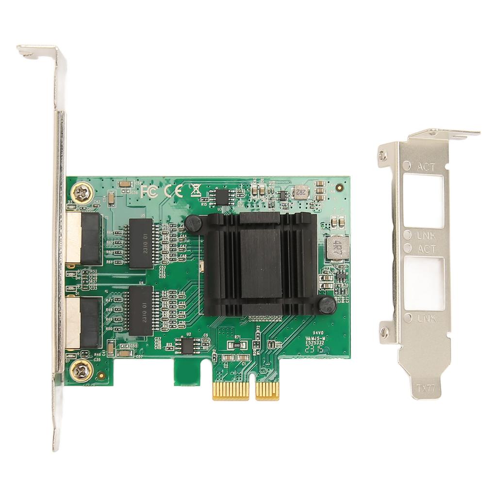 TXA108 82571 2 RJ45 Port Gigabit Network Card PCI Ex1 to 2 RJ45 10 100 1000Mbps Server Network Card for Desktop PC