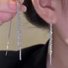 New Long Tassel Chain Dangle Earrings for Women Girl Trend Korean Fashion Fine Earring Wedding Luxury Y2K Zircon Wholesale