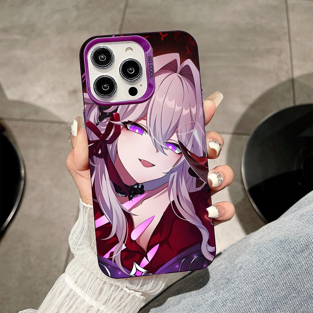 HSR Thelema Purple Translucent Mobile Phone Case for iPhone 17 16 15 14 13 12 11 X XR XS Air Pro Max Plus Colorful Cover