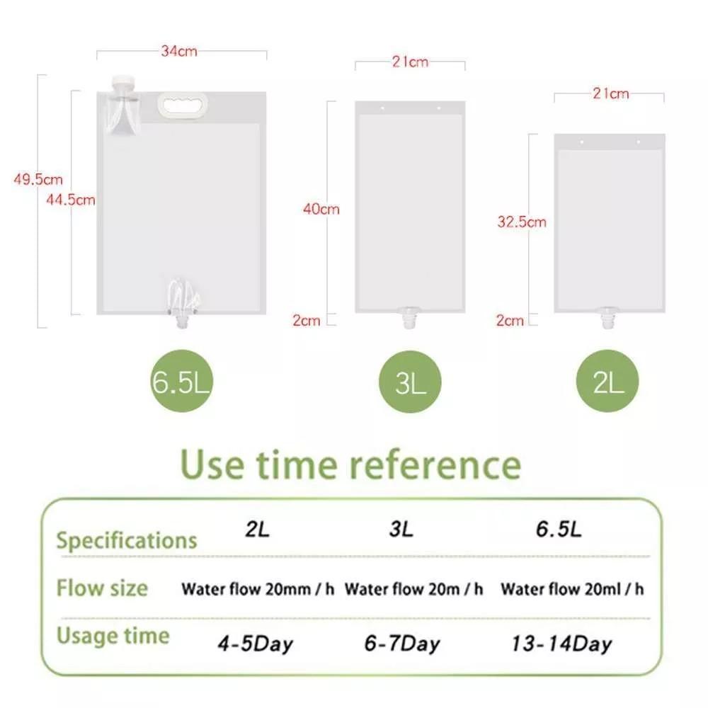 2L/3L/6.5L Irrigation Bag Drip Irrigation System Watering Devices Automatic Watering Bag