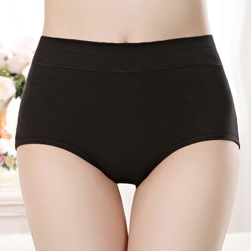 Plus Size Cotton Mid-High Waist Tummy Control Panties for Women (200-230 Lbs)