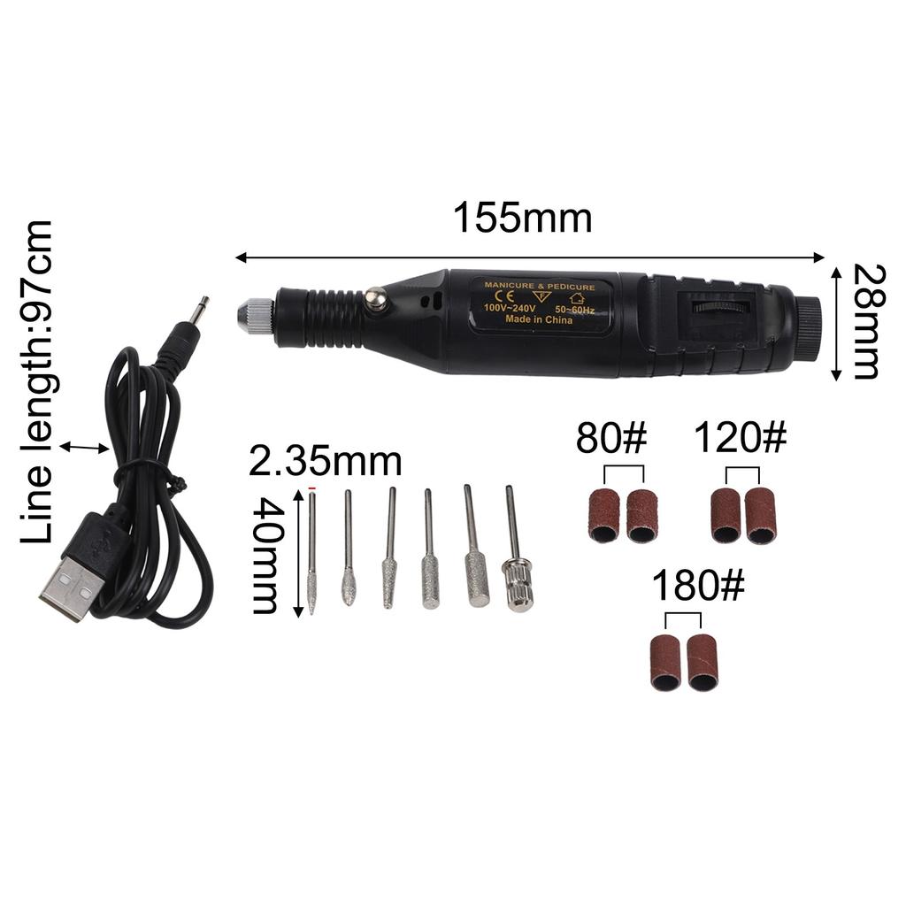 Mini Electric Grinder-Drill Manicure Grinding Rotary Tool Kit Set Polishing-Tool