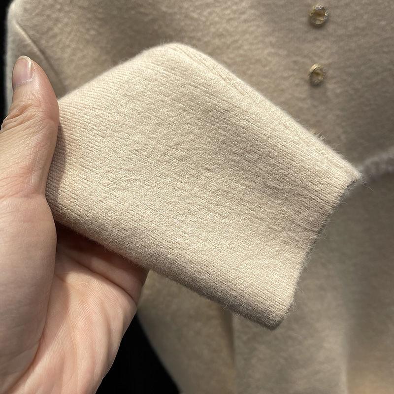 Женский осенне-зимний полувысокий воротник плюшевый свитер толстый теплый универсальный трикотаж повседневный мягкий длинный рукав пуловер