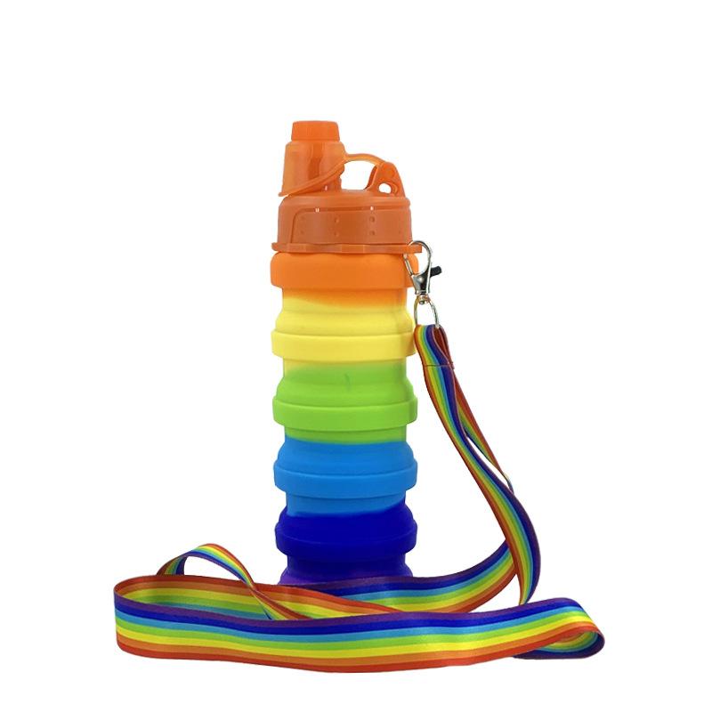 Портативная силиконовая бутылка для воды, креативная складная силиконовая чашка для езды на открытом воздухе, деловая подарочная чашка