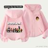 Roblox Kids Zip Hoodie for Kids Ages 4-14 Multiple Pattern Options Unisex Lightweight Zip Jacket HD Print Easy Wear Sporty and Casual Style Polyester