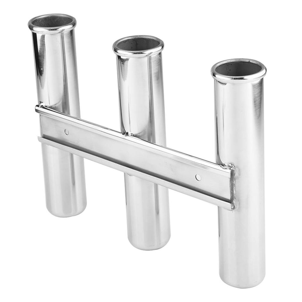 Boat 3 Link Rack Tubes Stainless Steel Fishing Rod Holder for Marine Yacht