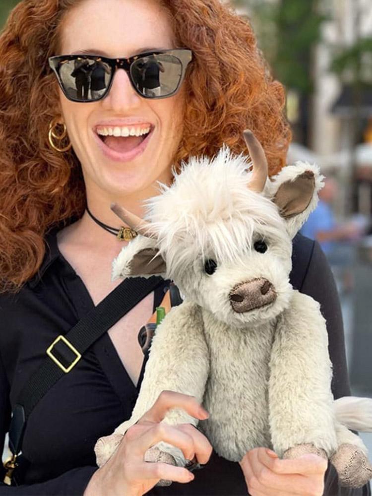 Highland Cattle Plush Doll Plush Cattle Toys Fluffy Cow Plush Pet Cow Toys