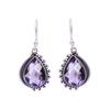 Серьги из серебра 925 пробы с фиолетовым аметистом V9841, фиолетовые серьги, серьги в форме груши, подарок на День святого Валентина, подарок для нее, подарок на день рождения, украшения ручной работы, S