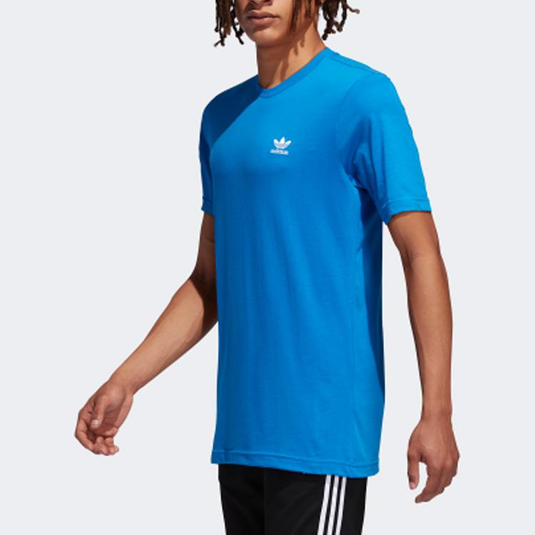 adidas Мужская футболка Originals Trefoil с круглым вырезом, короткий рукав, топ, темно-синий FN2838